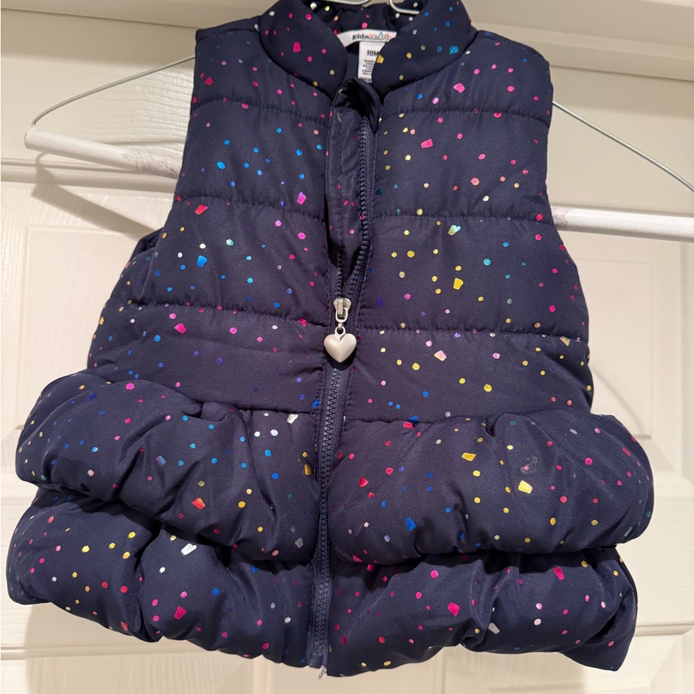 Kids Headquarters Navy Polka Dot Vest